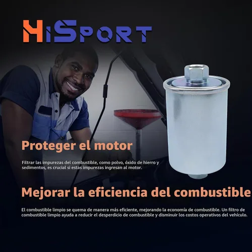 Vista 5 de HiSport Filtro de combustible FG481 - Compatible con Chevrolet y GMC