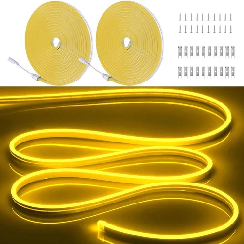 Vista 11 de Tiras de Luces LED de Neón Blancas de 12V - 16.4 Pies Flexibles Impermeables Cortables, Luces de Cuerda de Neón de Silicona Flexible para Cocina