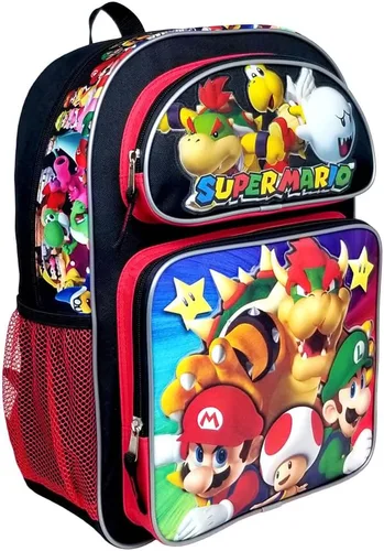 Vista 2 de SUPER MARIO Mochila grande Bros Super Bowser #NN43718, Negro -, Mochila