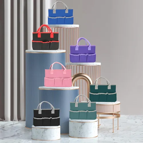 Vista 7 de Cupohus - Bolsa de almacenamiento para organizador de arte y manualidades con bolsillos y asas, organizador portátil de tela Oxford para maestros
