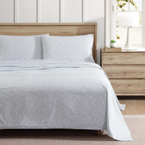 Vista 33 de Eddie Bauer - Juego de sábanas individuales, sábanas de percal de algodón, frescas y frescas, ideales para dormitorio