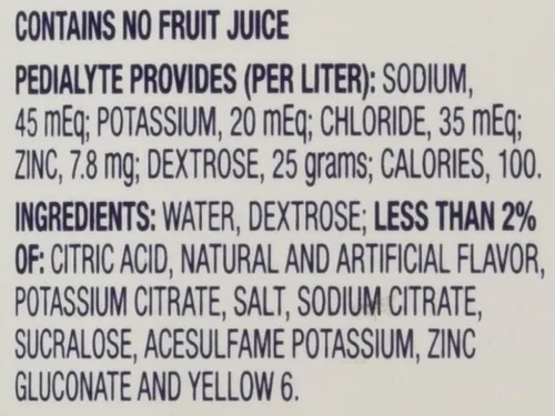 Vista 3 de Pedialyte Solución oral de mantenimiento de electrolitos, sabor a fruta, 1 qt (1.8 fl oz) 1 lt