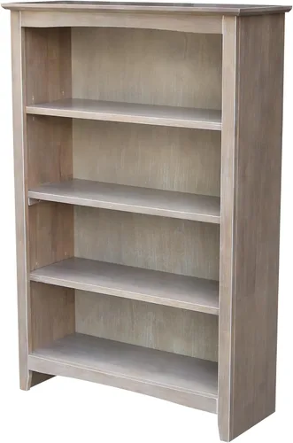 Vista 20 de Estantería Shaker de madera maciza, 36" de alto, color blanco