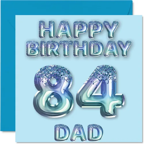Vista 52 de Stuff4 Tarjeta de primer cumpleaños para niños, globo de fiesta con purpurina azul, tarjetas de feliz cumpleaños para niño de 1 año, nieto, hijo, 57