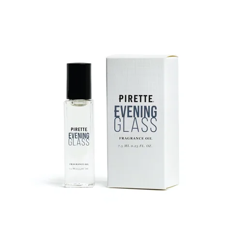 Vista 8 de Aceite de Fragancia Evening Glass en Roll-On, Inspirado en la Playa, Aceite de Perfume de Larga Duración con Notas de Coco Oscuro, Madera Cálida