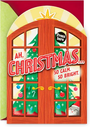 Vista 11 de Hallmark Tarjeta de Navidad (perro juguetón, diseño interior de tarjeta)