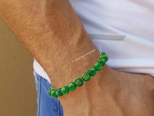 Vista 538 de Amazing Gemstone Crystal Bracelet for Women Men's Gifts - Protection Healing Crystal Bracelet - 8mm Gemstone Beaded Stretchable Bracelet Pulseras