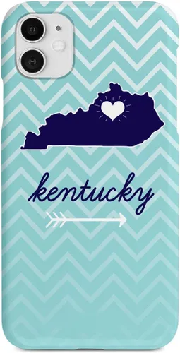 Vista 21 de Inspired Cases - Compatible con iPhone Xs Max - Funda protectora con textura 3D para Apple iPhone Xs Max - Kentucky Chevron Pattern State