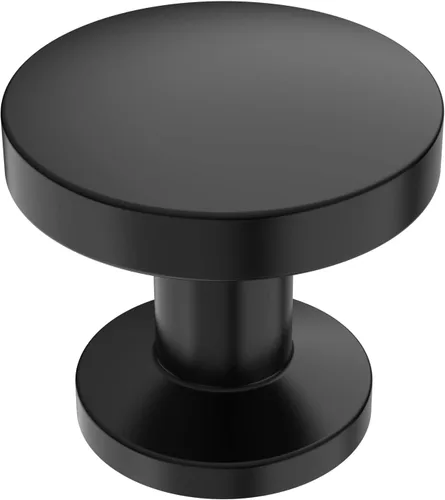 Vista 16 de Alzassbg Paquete de 6 pomos de gabinete de níquel negro cepillado, accesorios redondos de 1.1 pulgadas de diámetro para cajones de cocina, aparador