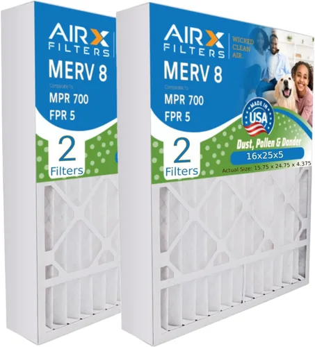 Vista 6 de AIRX FILTERS WICKED CLEAN AIR. Filtro de aire MERV 11 de 16 x 25 x 5 compatible con Goodman M1-1056 / Amana AMP-M1-1056 filtro de horno 2