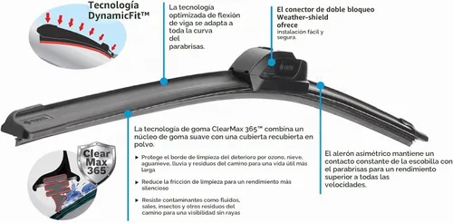 Vista 4 de BOSCH 26OE ICON - Limpiaparabrisas de haz de alta calidad; 26 pulgadas, individual