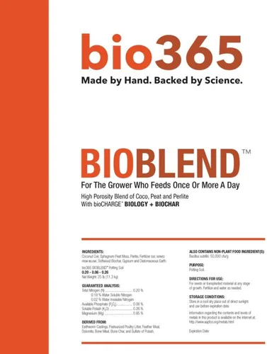 Vista 8 de BIOBLEND - Mezcla de tierra para macetas de alta porosidad, bolsa de 1.5 pies cúbicos – Coco, turba musgo y perlita medio de cultivo con biocarbón