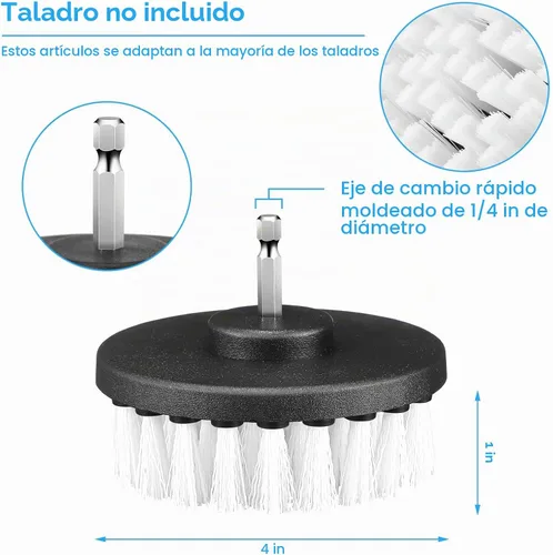 Vista 2 de Remerry Juego de accesorios para cepillos de taladro, 6 piezas, limpieza