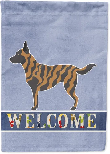 Vista 85 de Caroline's Treasures BB8334GF AIDI Bandera de jardín para perro de montaña del Atlas, bandera de buzón azul, bandera decorativa para patio exterior