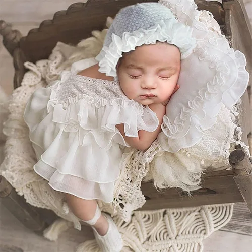 Vista 10 de Holibeat Accesorios de fotografía morados para bebé niña súper suaves recién nacida trajes de sesión de fotos disfraces (morado)