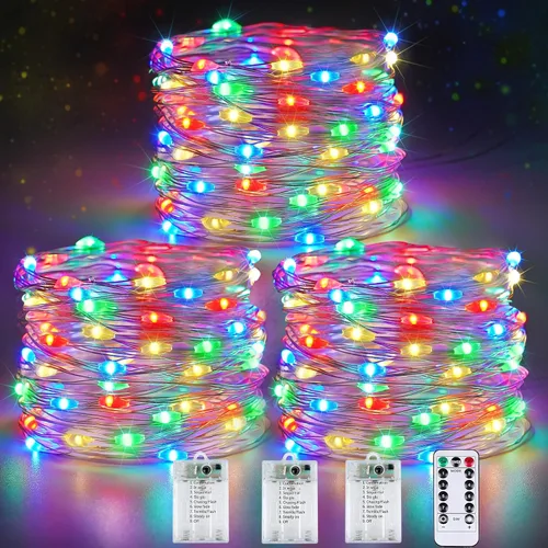 Vista 14 de 30LED Acorn Fairy Lights Battery Operated Fall String Lights Indoor Decor Remote Control, 8 Lighting Modes, IP44 Waterproof, Timer & Dimmable