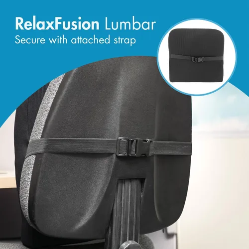 Vista 5 de Wagan IN9112 Relax Fusion - Cojín lumbar de espuma viscoelástica y gel para asiento