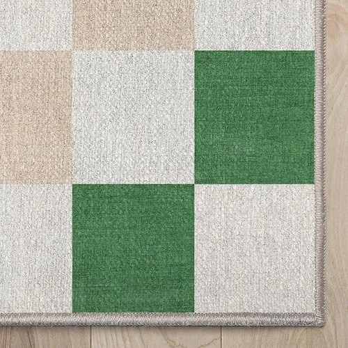 Vista 5 de Well Woven Apollo Flatwoven Modern Squares Alfombra multicolor de 3 pies 3 pulgadas x 5 pies para niños