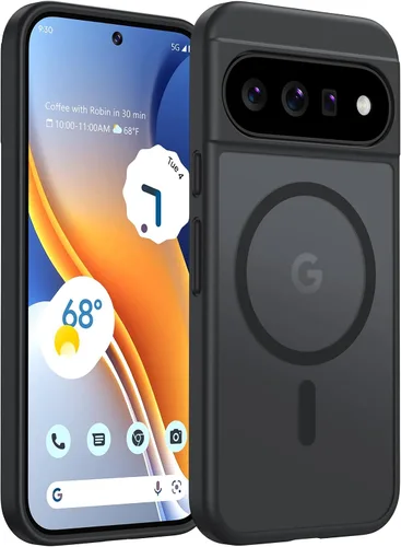 Vista 10 de TAURI - Funda para Google Pixel 9 Pro/9, compatible con Magsafe, color negro