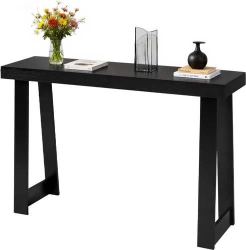 Vista 10 de VEVOR Mesa consola de 36 pulgadas, escritorio moderno detrás del sofá, escritorio de entrada rectangular de madera, soporte estrecho y largo