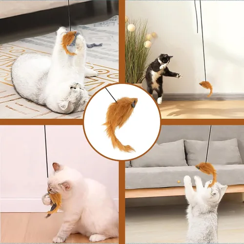 Vista 8 de SPOT A-Door-Able - Juguete interactivo para gatos con sonajero colgante y hierba gatera, entretiene a los gatos durante horas, disfruta