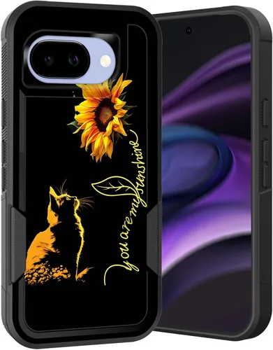 Vista 92 de Funda para Pixel 6A, Híbrida de Doble Capa de Servicio Pesado Resistente a Prueba de Golpes PC Duro + Funda Protectora de Silicona Suave para Google