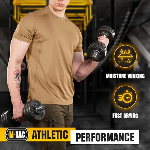 Vista 4 de M-Tac Camiseta táctica de manga corta Camiseta de entrenamiento de gimnasio para hombre, militar, ultra ventilada, para entrenamiento atlético