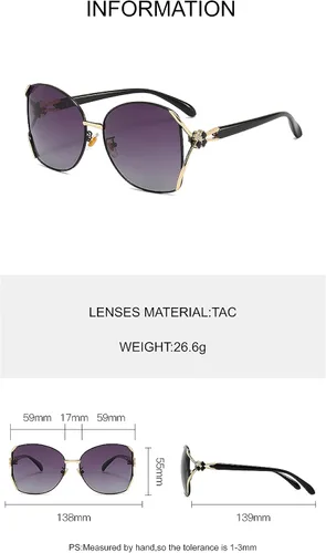 Vista 5 de Gafas de sol polarizadas de moda para mujer, protección UV para conducir