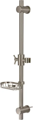 Vista 9 de PULSE ShowerSpas 1010-CH Barra deslizante ajustable para ducha de mano con cesta de alambre jabonera, cromo pulido