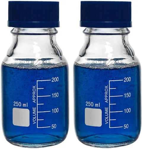Vista 9 de Karter Scientific Botellas redondas de vidrio de 1.7 fl oz con tapa de rosca GL32, borosilicato, (paquete de 2)