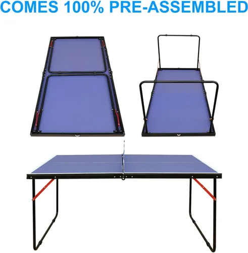 Vista 6 de Mesa de tenis de mesa portátil, mesa de ping pong de tamaño mediano