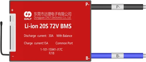 Vista 4 de DALY BMS 72V Li-ion 20S 30A Tablero de protección con cable de equilibrio de puerto común para panel solar autoconstruido, sistema de suministro