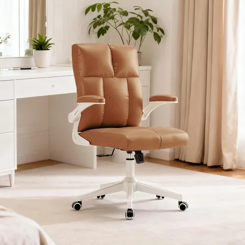Vista 9 de balmstar Leather Office Chair Computer Desk Chair, 360° Swivel Rolling Wheels, Adjustable Tilt Angle 90°-135° with Lumbar Support Executive Chair