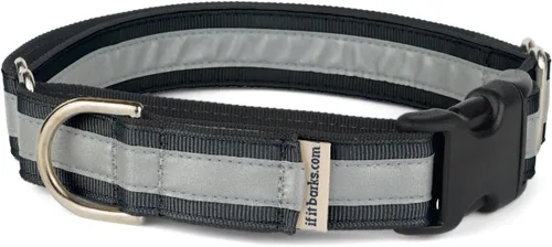 Vista 17 de If It Barks Collar Martingala reflectante de 1" para perros, ajustable, fabricado en Estados Unidos, pequeño, oro amarillo Amarillo Oro