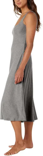 Vista 4 de Uifely Vestido sin mangas para mujer, cuello cuadrado, casual, con bolsillos, camisón largo