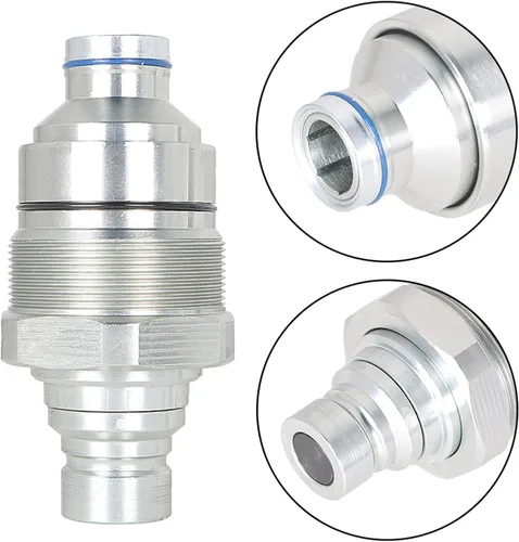 Vista 6 de 7246802 7246799, kit de acoplador de cara plana macho y hembra compatible con cargadora de minicargadora Bobcat
