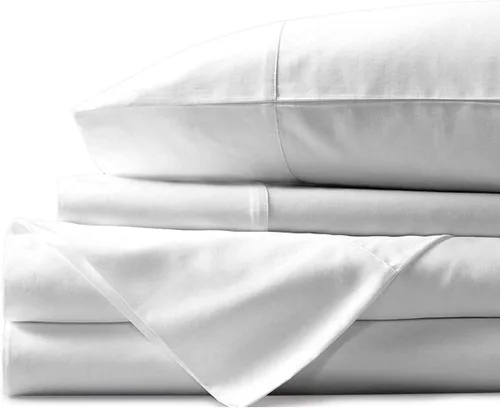 Vista 32 de Juego de cama de 5 piezas, 100% algodón egipcio de 600 hilos, fundas de almohada y sábana bajera con bolsillo extra profundo, ropa de cama suave