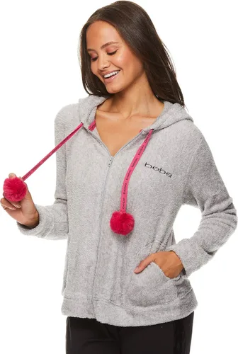 Vista 3 de bebe Sudadera con capucha para mujer con cremallera y dobladillo elástico ultra suave con cordón