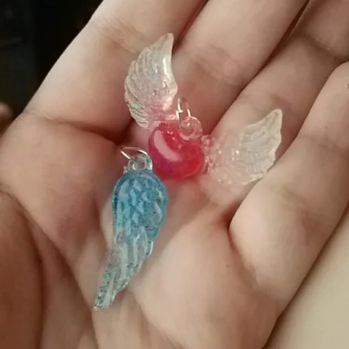 Vista 5 de Molde de resina epoxi de cristal, forma de ala de ángel, molde de silicona, herramienta de fabricación de bricolaje