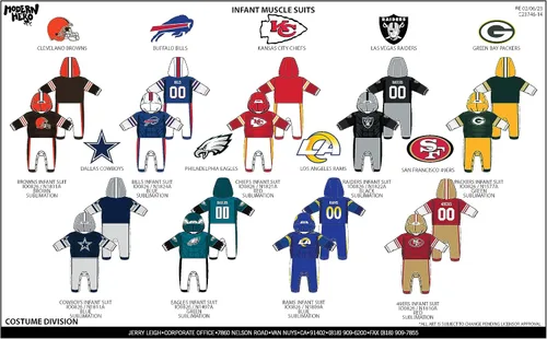 Vista 4 de MODERN HERO NFL - Disfraz de traje muscular para bebés y niños pequeños con licencia oficial #1 Draft Pick