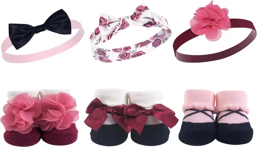 Vista 31 de Hudson Baby Conjunto de regalo de diadema y calcetines para niña