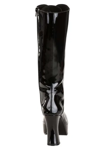 Vista 4 de Botas altas hasta la rodilla para mujer en cuero sintético negro sexy Multicolor