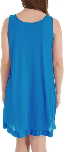 Vista 2 de Exquisito Form 30107 - Camisón de nailon para mujer, sin mangas, de longitud hasta la rodilla, Amaranto, azul niebla, negro medianoche, azul marino