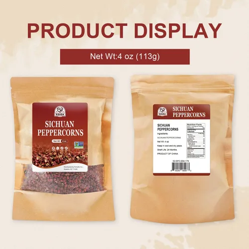 Vista 8 de 52USA Granos de Pimienta Sichuan, Granos de Pimienta Szechuan (4OZ), Auténticos Granos de Pimienta Roja Szechuan, Menos Semillas, Sabor Fuerte