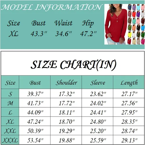 Vista 4 de Camisas para mujer, sudaderas con estampado casual de moda, camisas sueltas, cuello Henley, manga larga, con botones