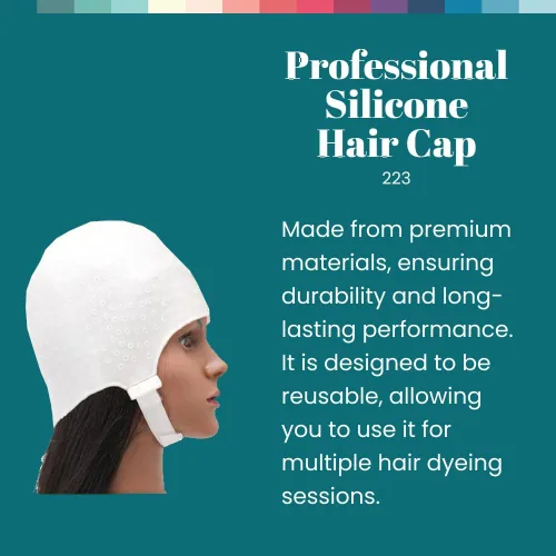 Vista 8 de Gorro de silicona para resaltar el cabello Dompel Gorro de silicona profesional reutilizable Especial para teñir el cabello Modelo 233 CA 1 UND