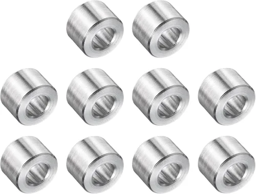 Vista 143 de uxcell 10 piezas de espaciador de acero inoxidable de 3/8" de diámetro interno x 3/4" de diámetro exterior x 1" de longitud, espaciador de rosca