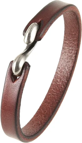 Vista 10 de HZMAN Brazalete de Cuero Ajustable Hecho a Mano Estilo Steampunk Muñequera de Cuero Minimalista