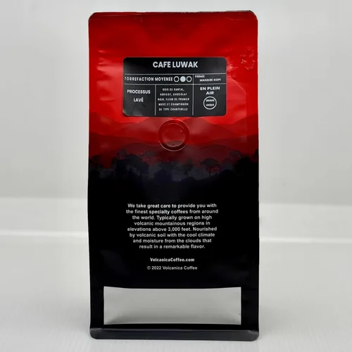 Vista 4 de Kopi Luwak Coffee, Wild Gathered, 100% puro, grano entero, 16 onzas