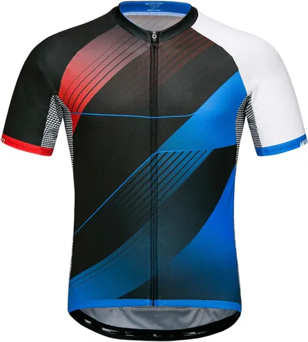 Vista 3 de wantdo Camisetas de ciclismo para hombre, camisetas de ciclismo de montaña MTB Jersey de manga corta Camisetas de ciclismo transpirable de secado